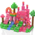 Magnetopia™【Clear Pink】Magnetic Building Blocks | 100 PCS | 0.8" | Castle