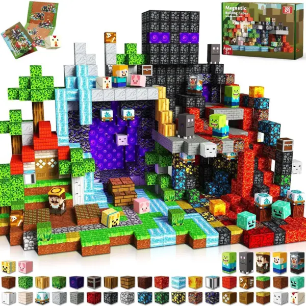 Mag PIX block world Magnetic Building Blocks Set Lava Forest 2 300PCS