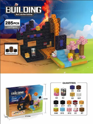 Mag PIX block world Magnetic Building Blocks Set Lava World 285PCS