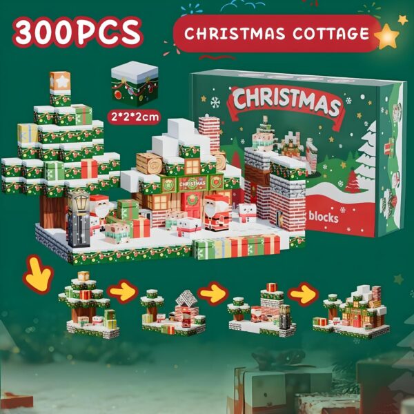 Mag PIX block world Magnetic Building Blocks Set Christmas House 300PCS