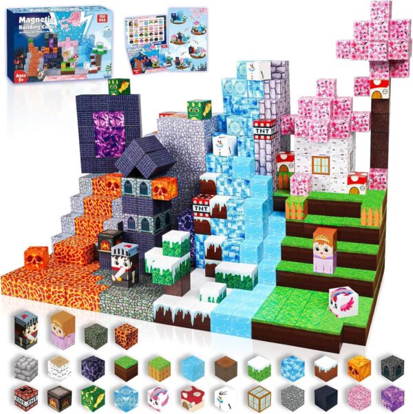 Mag PIX block world Magnetic Building Blocks Set Lava Forest 150PCS