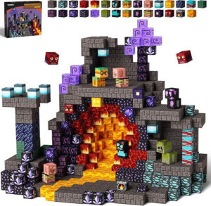 Mag PIX block world Magnetic Building Blocks Set Dark Cave 100PCS