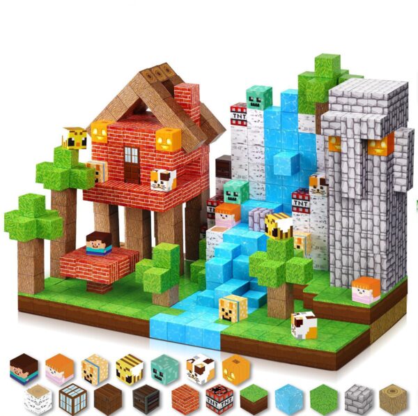 Mag PIX block world Magnetic Building Blocks Set Jungle Tribe 150PCS