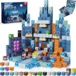 Mag PIX block world Magnetic Building Blocks Set Blue Castle 100PCS