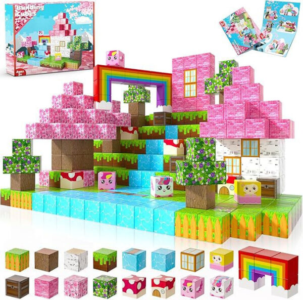 Mag PIX block world Magnetic Building Blocks Set Unicorn 100PCS